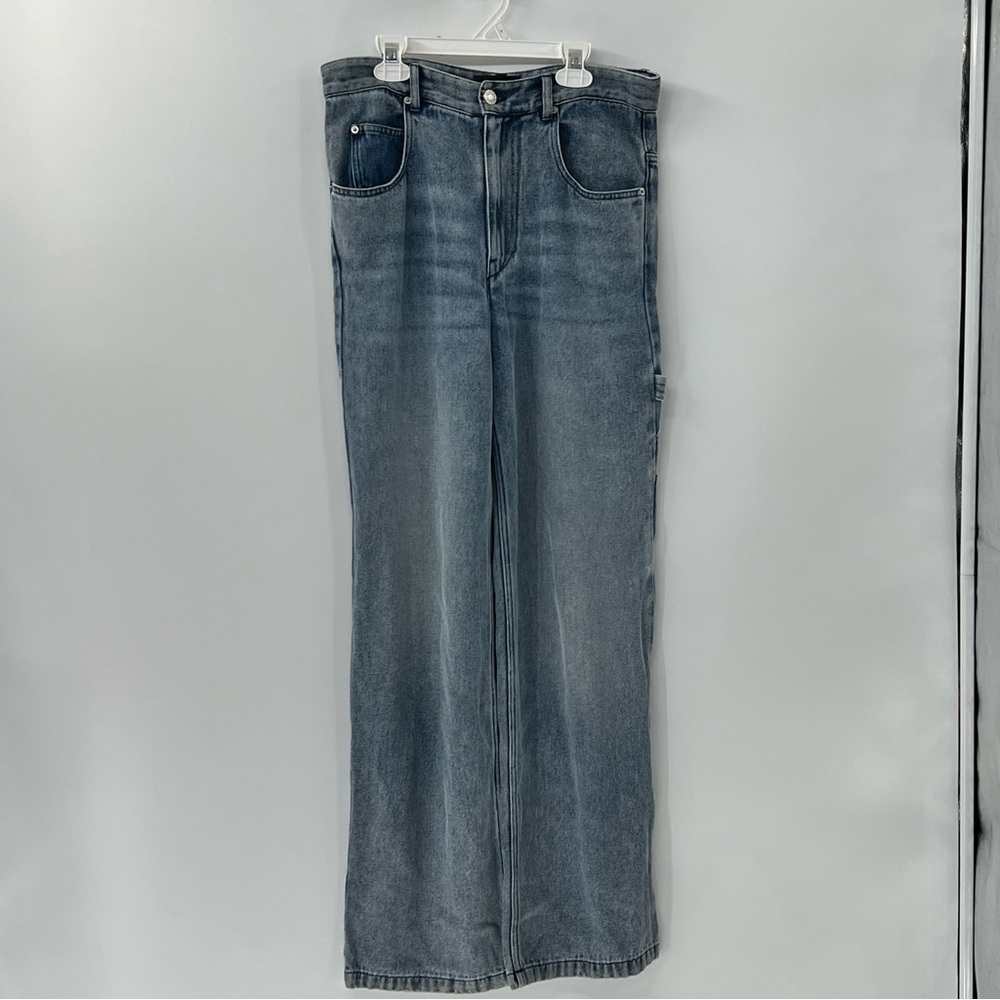 Isabel Marant Paryama Carpenter Jeans FR36 Wide Leg High Rise Utility Denim